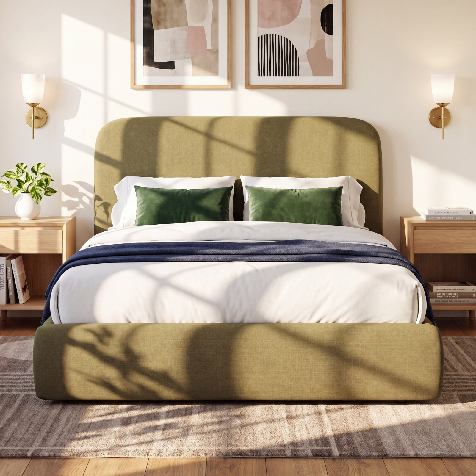 Cleophus Tall Platform Bed, Twin, Green