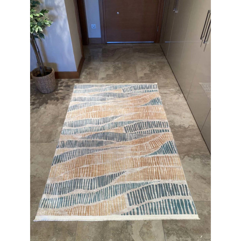 Tapis en coton Naileth avec envers antidérapant, Rectangle 3 pi 3 po x 4 pi 11 po