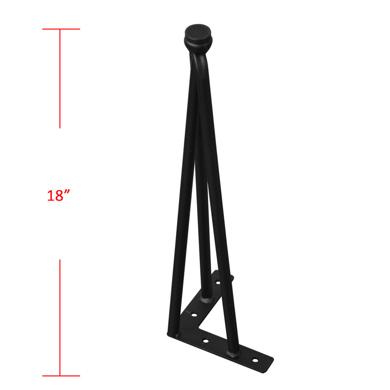 Pieds de table en épingle Cleitus, 18" H x 4.75" W x 4.75" D