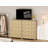 Natural Oak & Rattan 5-Drawer Cabinet – 45” Tall  Chic Organizer for Bedroom. Lounge. or Hallway