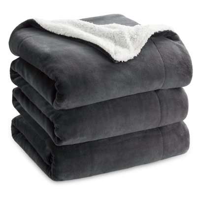BedBedsure GentleSoft Sherpa Fleece Throw Blanket, Thick Cozy Comfort for Winter & Fall, Soft Fuzzy Blanket for Couch and Bed