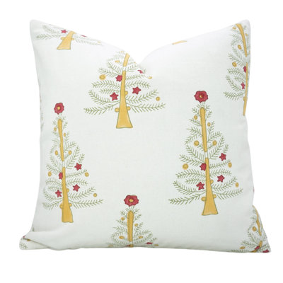 Fabdivine Unique Handcrafted Pillow Cover Perfect for Sofa and Chair- Christmas