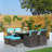 8 - Person Wicker Patio Dining Set with Square Table , Cushions Included-93913456-93913453