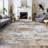 Machine-washable, foldable, ultra-soft short-pile printed rug Modern abstract oil painting design in brown-red tones Suitable for living rooms, bedrooms, studies, and hotels Indoor carpet-1253450229