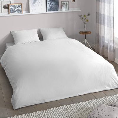 Solid Colour Duvet Cover Set with Pillowcases