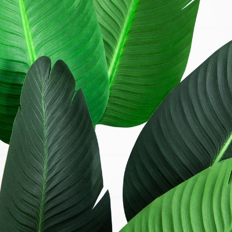 Faux Banana Leaf Tree in Pot Liner, 96" H x 34" W x 29" D