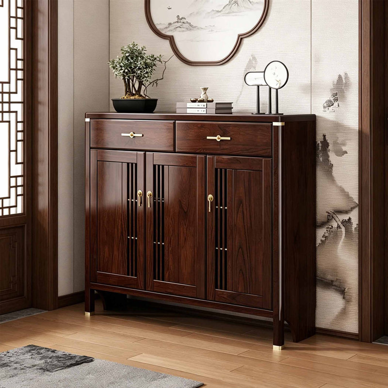 Armoire à chaussures multicouches de style chinois, H 39,37 po x l 47,24 po x P 13,78 po