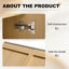 Meuble-lavabo flottant 24 po avec lavabo, armoire en chêne clair et portes à fermeture en douceur 24 po-886073022