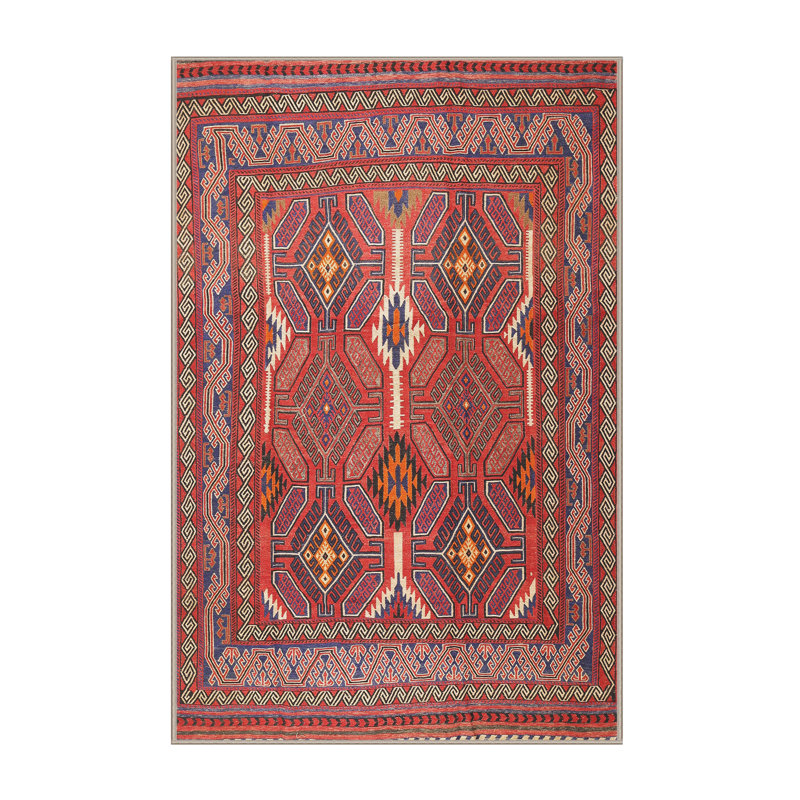 Tapis rouge à motif sud-ouest, Rectangle 8 pi x 10 pi