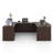 U-Shaped Executive Desk With File Cabinet-1730074272