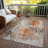 Machine Washable Indoor/Outdoor Xhevrie Orange Rug-896818799