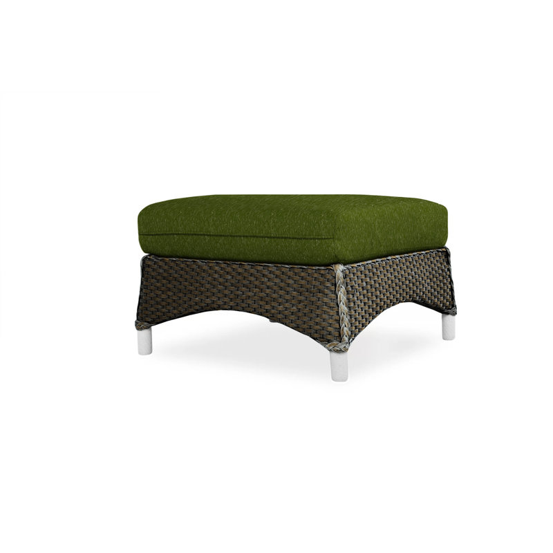 Mandalay Outdoor Ottoman, Rollo Linen, Mink