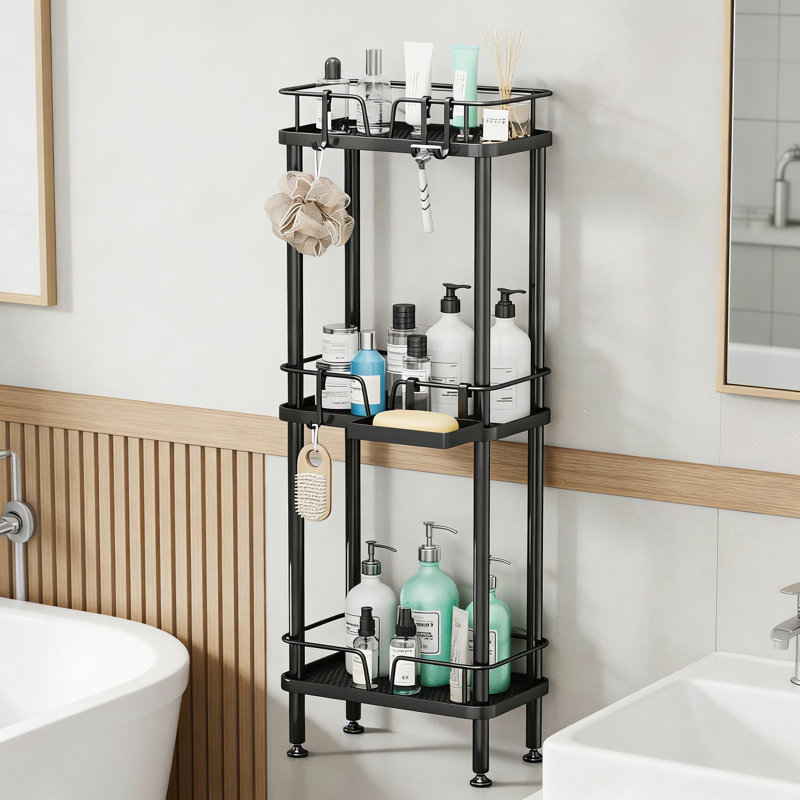 Rustproof Stainless Steel Corner Shower Caddy - 3-Tier Bathroom Organizer With Soap Holder And Adjustable Feet For Fast Drainage And Space Efficiency