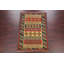 Tapis intérieur en laine vert/rouge 4 pi 1 po x 6 pi à main one-of-kind noué la Kailua