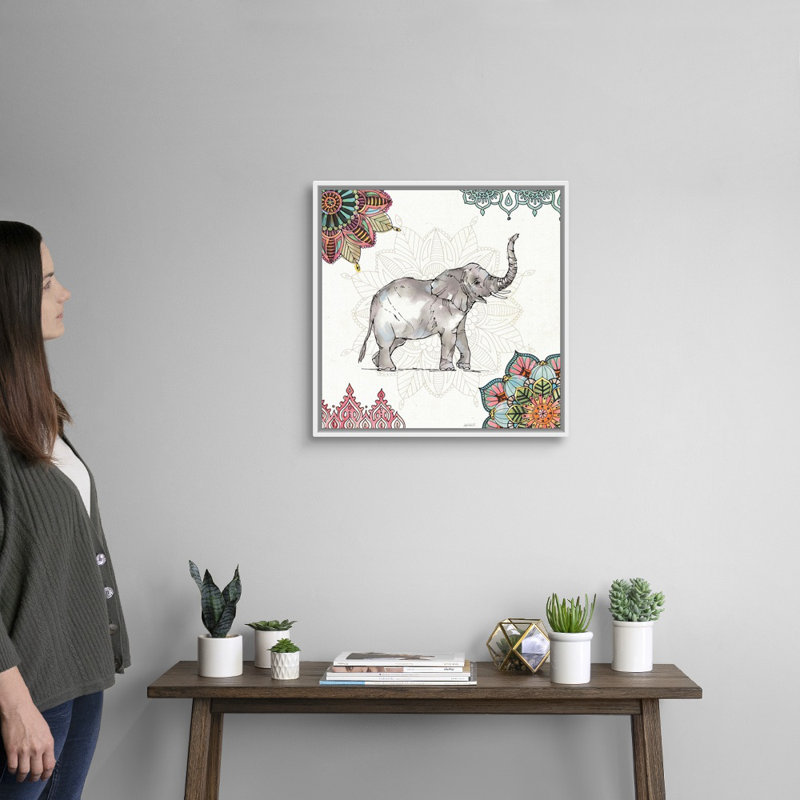 Reproduction d'art sur toile, H 22 po x l 22 po x P 2 po, Toile avec cadre blanc