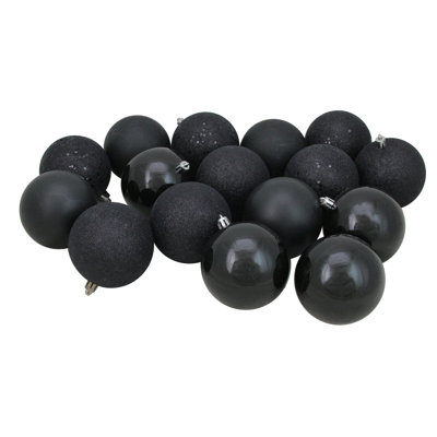 32ct Shatterproof 4-Finish Christmas Ball Ornaments 3.25" (80mm)