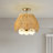 Rattan Semi Flush Mount