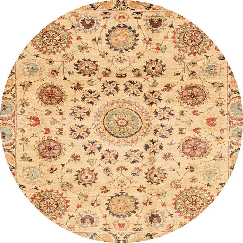 Tapis abstrait moderne 3915, Rond 5 pi