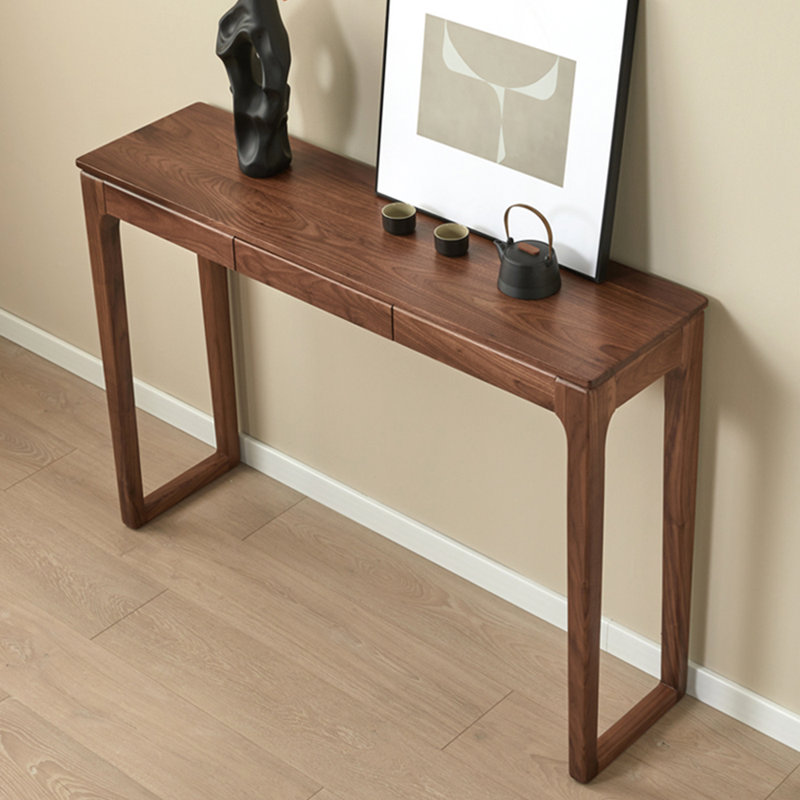 Console brun simple de style nordique., H 33,5 po x l 47,2 po x P 12,6 po