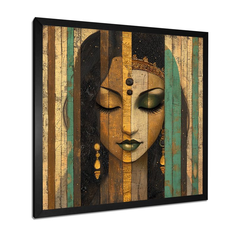 Maissane - salon d'art mural indien, Picture Framed Print, Black, 16" H x 16" W