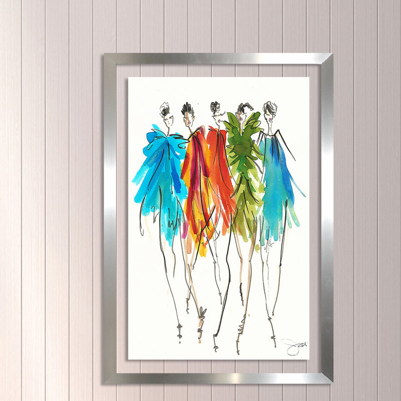 «On Fleek 1», reproduction sur toile, H 39,5 po x l 27,5 po x P 0,75 po, Acrylique avec cadre argent