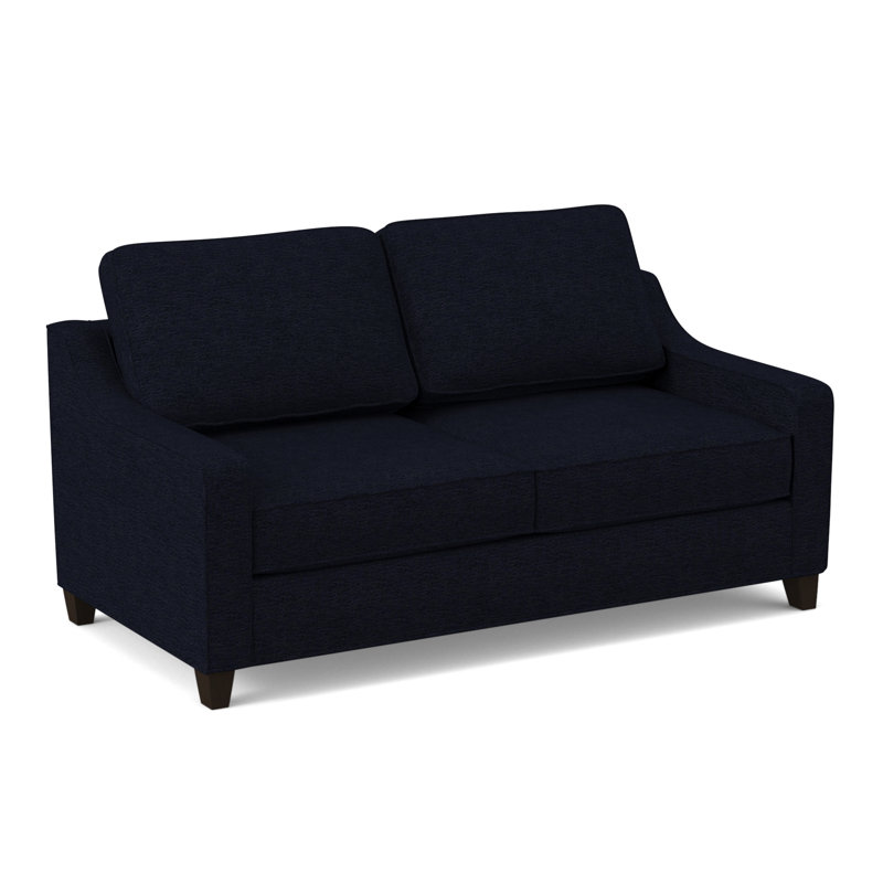 Clark 74" Square Arm Sofa with Reversible Cushions, Cafelle, Archetype Admiral