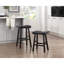 Ensemble de 2 tabourets de style transitionnel, meubles en bois d'hévéa massif-2090035908-2101419337-2101419339