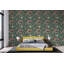 Papier peint floral vert, H 125 po x l 25 po, vinyle autocollant-1423663119-1423663117