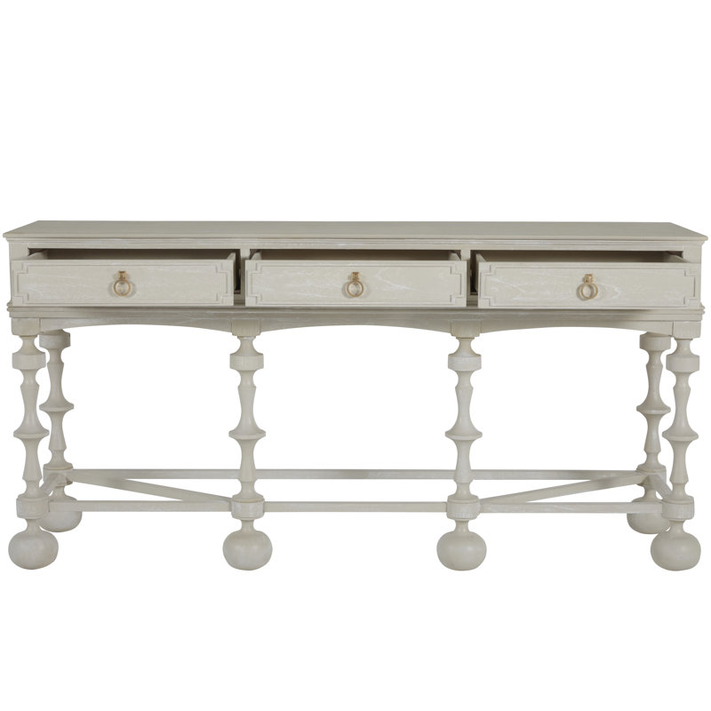 Arrington 76" Console Table, Cerused White