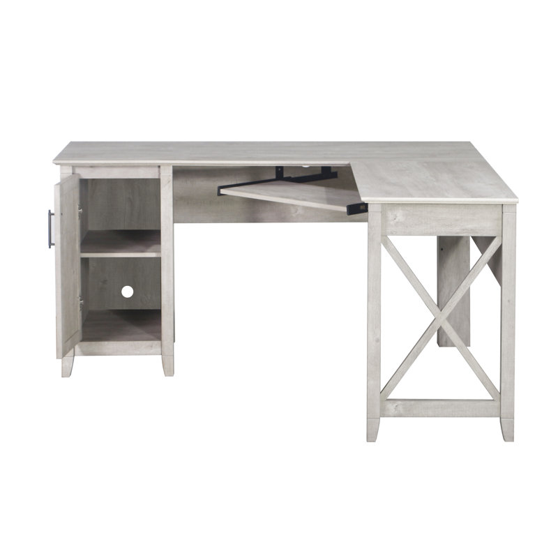 Coble L-Shaped Writing Desk, Washed Gray