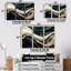 Captivating Gold and Black Marble II - Ensemble de décorations murales vagues abstraites modernes-107213277-107213285
