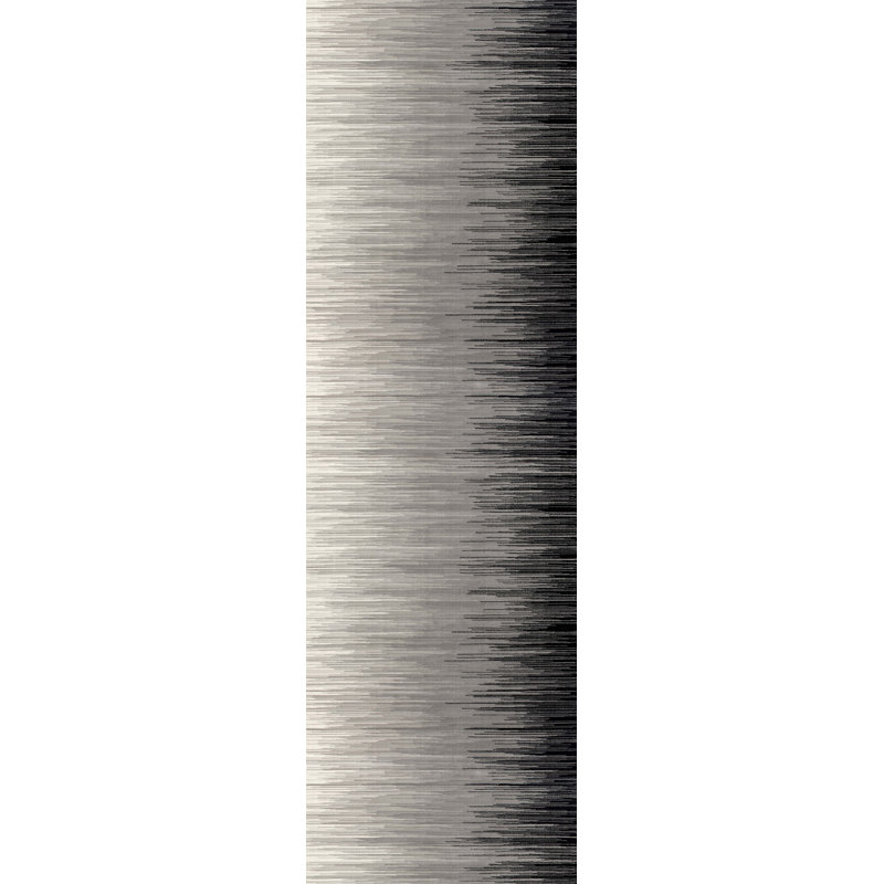 Tapis oriental noir / gris Atchison, Tapis de couloir 2 pi 3 po x 20 pi