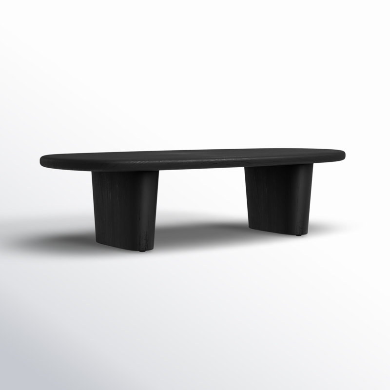Elize Laurel Coffee Table, Black, Charcoal