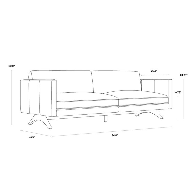 Rogers Sofa, Cortina Black