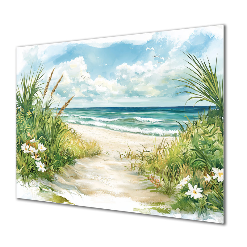 South Padre Island, Gulf Coast Beach II - Texas, impression murale sur métal, H 24 po x l 32 po