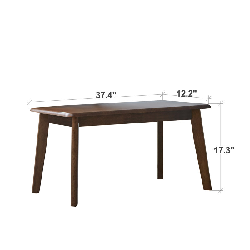 Banc d'entrée en bois massif Kyersten, Noyer