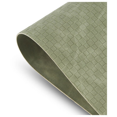 Ensemble de napperon rectangulaire en cuir 12 "x 18" réversible à motif végétalien Sorel de Dicat Home Sorento