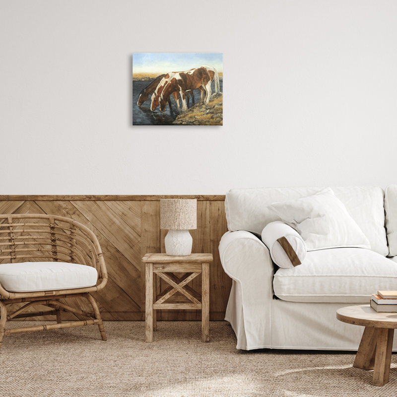«Horse Trio Dr potable Water», art mural par Kathy Winkler, H 16 po x l 20 po