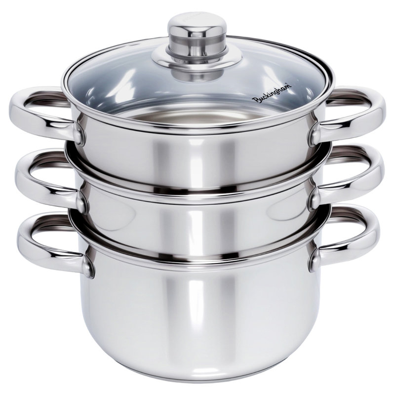 Buckingham Stainless Steel 3 Tier Steamer Set 18 cm