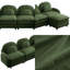 Teddy Fabric L-Shaped Cloud-like 4-Seater Modular Sectional Sofa, Curved Backrest & Armrests, Movable Ottoman, Double-Layer Cushion with Lumbar Pillows for Supportive Comfort-874267804