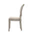2 chaises d'appoint en tissu brun clair et chêne - dossier de siège rembourré, base empilable, fabrication en caisson, pieds tournés, capacité ovale de 220 lb, profondeur de 20 po, hauteur de 18 po (2), revêtement récupéré, siège,