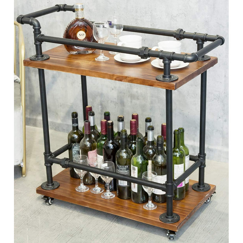 Jessabella Solid Wood Bar Cart
