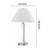 Brushed Steel 28" H Night Stand Lamp With White Linen Trapezoid Shade 100W E26 2 USB Ports and 2 Power Outlets