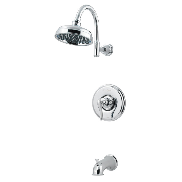Ashfield Volume Control Tub and Shower Faucet with Lever Handle and Select
