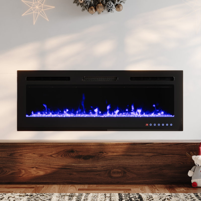 Metro Lane 127cm W Black Electric Fireplace