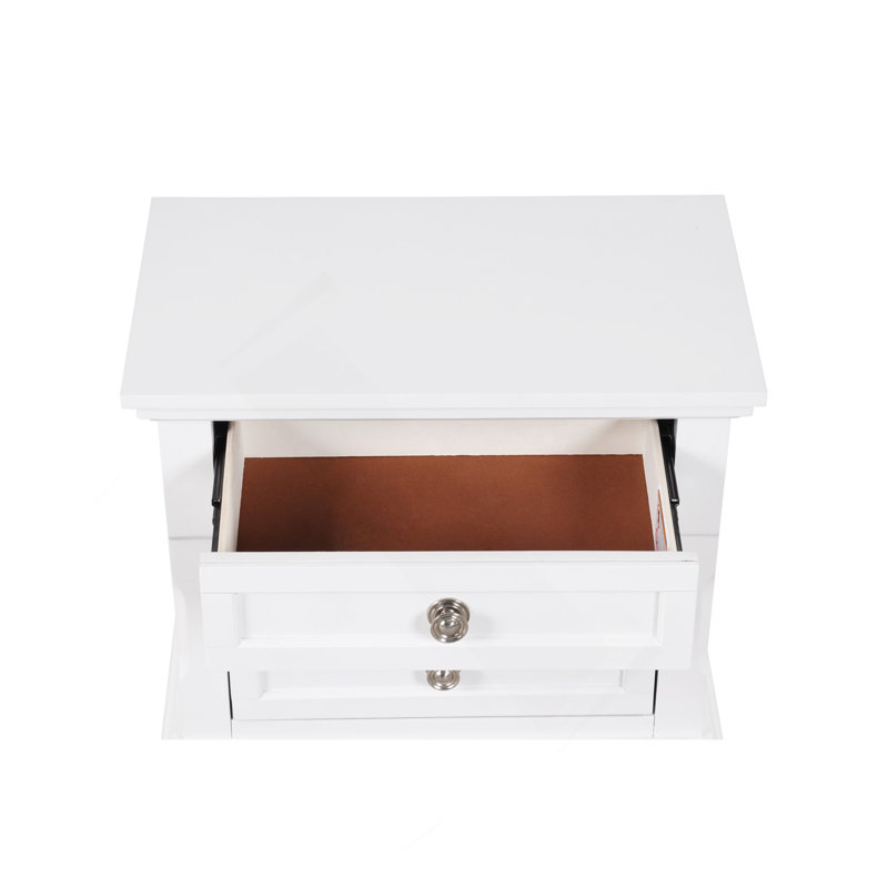 Table de chevet Meade G8905-N, Blanc