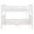 Full Over Full Bunk Bed With Ladder For Bedroom,Guest Room Furniture-White