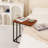 Jabria C Shape Base Type Square End Table & Side Table with 4 Wheels for Sofa, Bed Side-1040056063