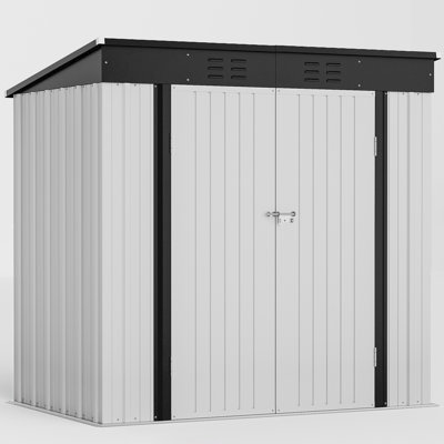 6 ft. W x 4 ft. D Metal Lean-to Storage Shed