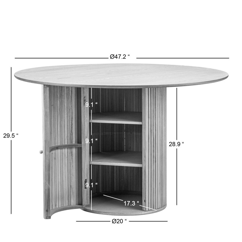 Walton 6-Person Pine Dining Table, Black